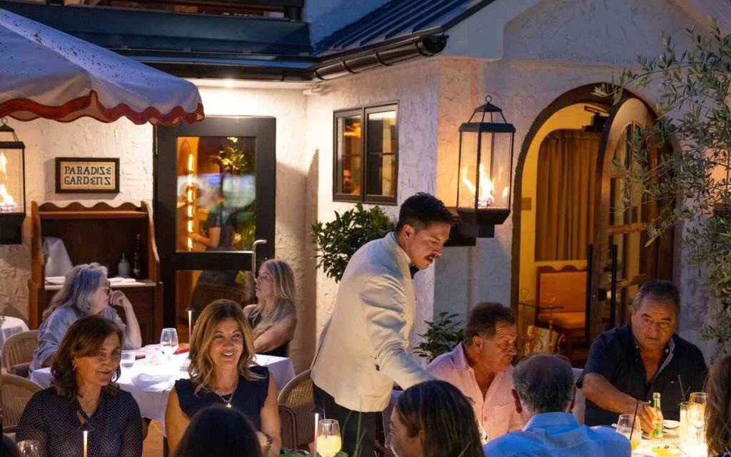 Diners on the terrace at House of Stefas