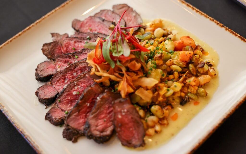 A grilled bison special at Bourbons 72