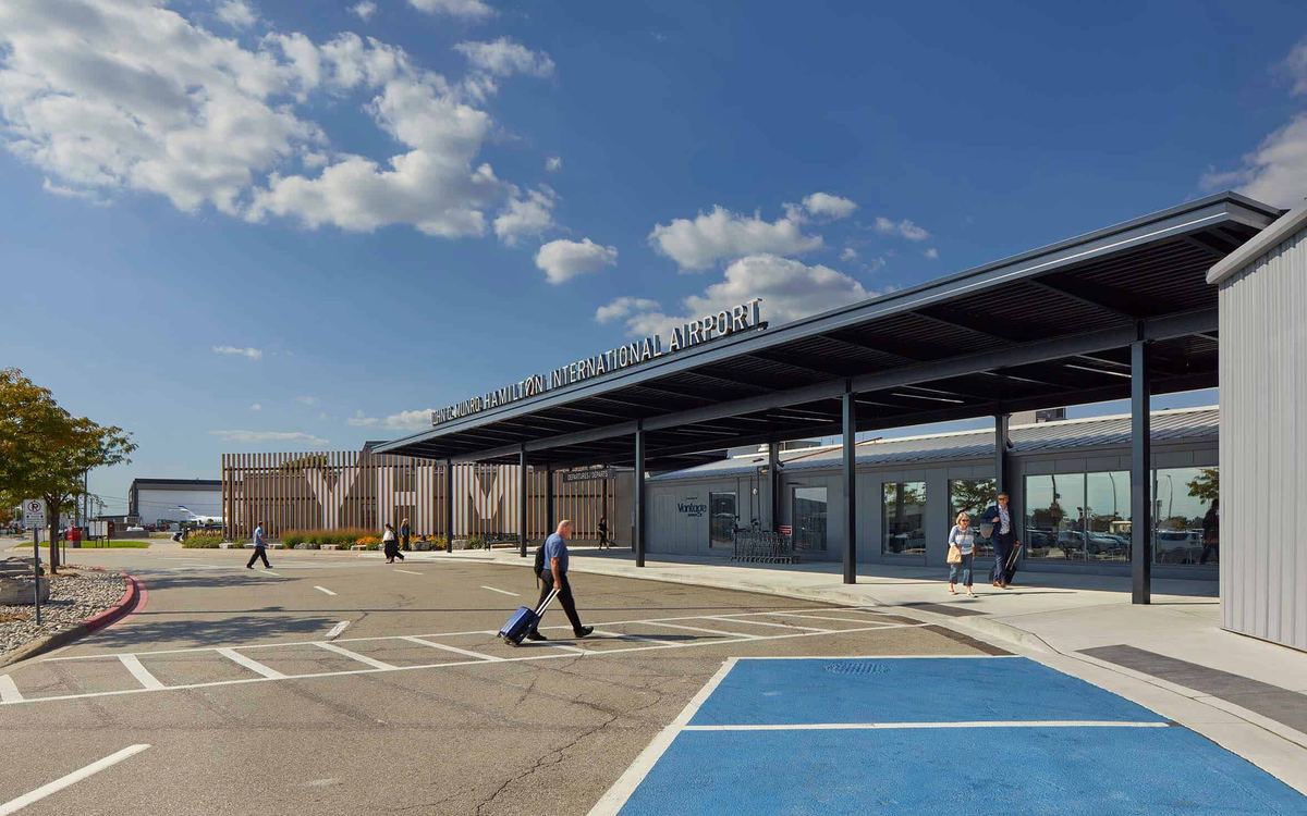 The terminal at Hamilton International Airport